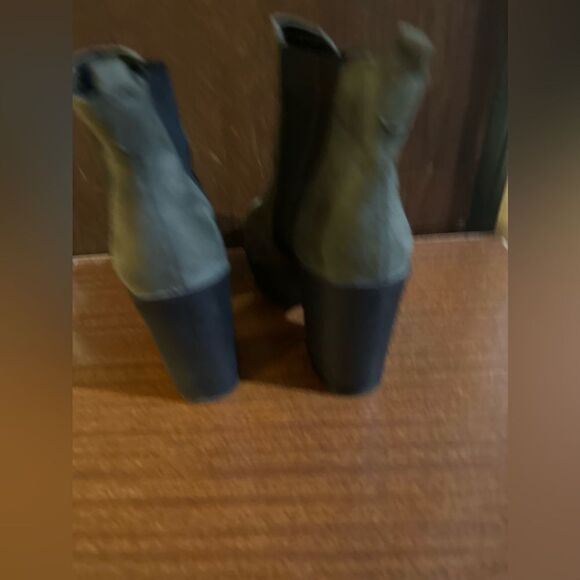 Rock and Roll Women's Ankle Boots - Olive and Black - Picture 4 of 7